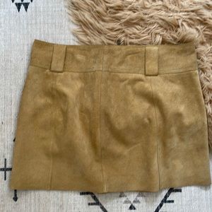 Free people suede mini skirt nwot